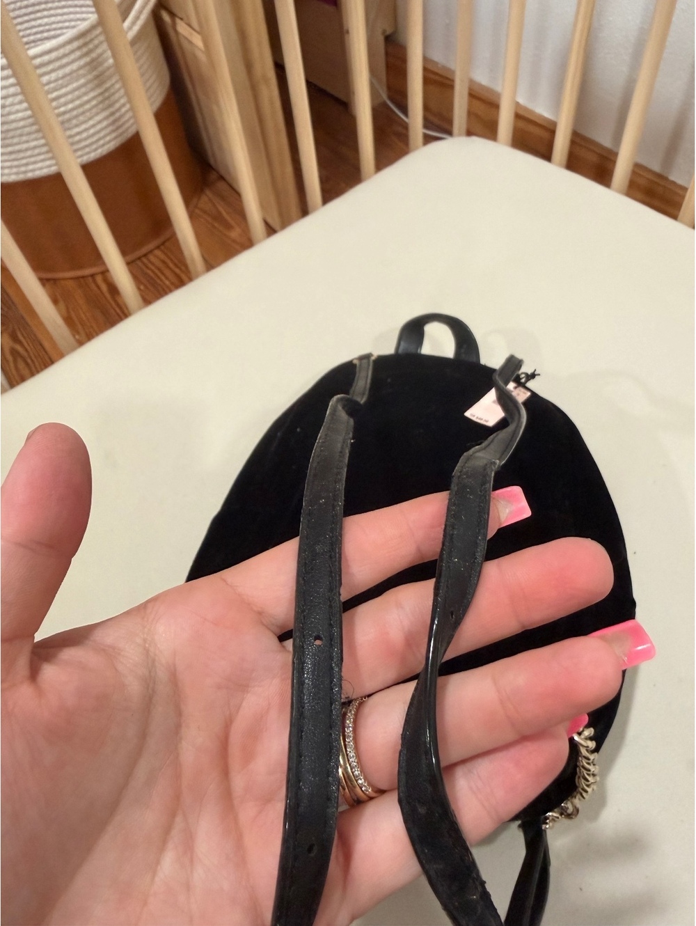 Victoria Secret Black quilted mini backpack - Picture 2 of 3